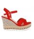 Nus pieds compensés Playa Joset 1 rouge