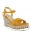 Sandale talon compensé Playa Joset 2 jaune pour femmes