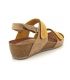 Inter Bios 5343 en cuir jaune, sandale compensée confort liège