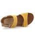 Inter Bios 5343 sandale confort en cuir 3 velcros jaune