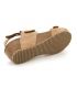 Inter Bios 5343 sandale confort en cuir 3 velcros jaune