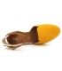 Kedzaro Anna jaune, sandale compensé cordes pour femmes