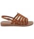 Nus-pieds Chattawak Shirley camel, sandales spartiates pour femmes
