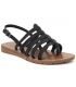 Nu-pied Chattawak Shirley noir, sandales petit talon pour femmes, nouveauté
