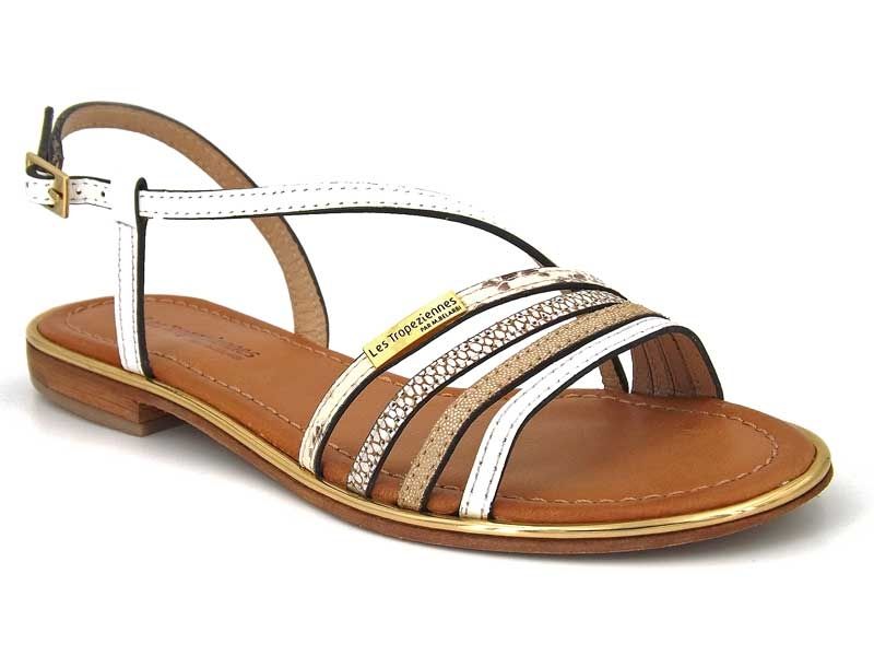 sandales tropeziennes blanches