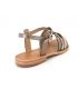 Sandale plate Les Tropéziennes Hapax taupe, sandale en cuir pour femmes