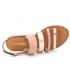 Les Tropéziennes par M Belarbi Harica rose, sandale cuir pour femmes