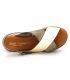  Compensé plateau Carla Tortosa 1550 Fango kaki, sandale confortable cuir pour femmes