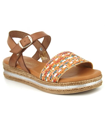 Pieds 1406 Trenza Chaussure Femmes Naturel Carla Cuir Tortosa CamelNouveauté SandaleNu j5RcLq34A