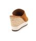 Mule compensée Millennials Shoes 3211 Serraje camel pour femmes, fabriquée en Espagne
