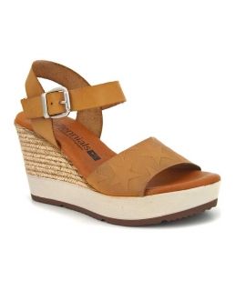 Sandale compensée femmes Millennials Shoes 3213 Milmosta jaune