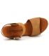 Nu-pieds cuir Millennials Shoes 3213 jaune sandale confort compensée pour femmes