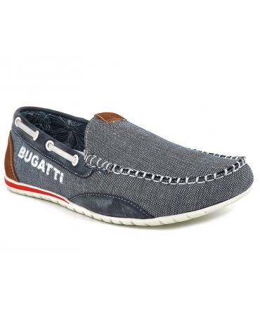 Bugatti H Minesota bleu mocassins pour hommes