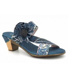 Mule à talon Laura Vita Becttinoo 179 bleu pour femmes