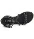 Kaporal Suzi noir, sandales plate avec clous spartiate pour femmes noires