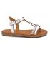 Les Tropéziennes Bada blanc argent sandale fillette en cuir