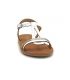 Les Tropéziennes Bada blanc argent sandale fillette en cuir