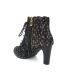 Boots noir Laura Vita Alcbaneo 1279 bottine talon fantaisie lacet et zip