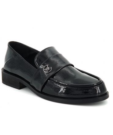 Mocassin Chattawak Camille vernis noir