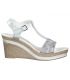 Compensé en cuir Marco Tozzi 28340-24 blanc, chaussure légère