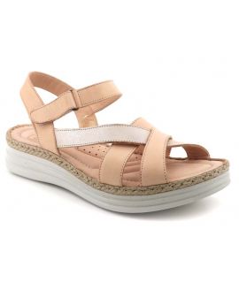 Nus-pieds femmes confortables Elue par Nous Giacomo nude (rose) 