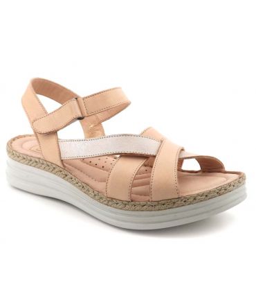 Nus-pieds femmes confortables Elue par Nous Giacomo nude (rose) 