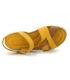 Sandale nu-pieds Elue par Nous Giacomo jaune en cuir pour pieds sensibles