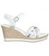 Nus-pieds compensé Marco Tozzi 28360-24 blanc, sandales femmes nouveauté