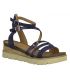 Marco Tozzi 28500-24 bleu, sandale anatomique cuir pour femmes