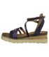 Marco Tozzi 28500-24 bleu, nu-pieds type confort pour femmes