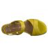 Compensée Marco Tozzi 28724-24 jaune, nu-pieds en cuir confortables pour femmes