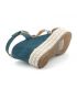 Elue par Nous Genet bleu pour femmes, sandale compensée