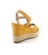 Elue par Nous Genie jaune, sandale compensée pour femmes