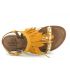 Sandale ethnique Elue par Nous Gaiete en cuir jaune pour femmes