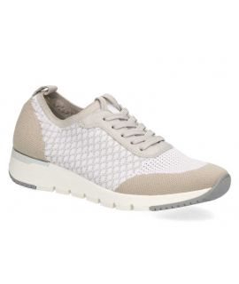 Baskets Caprice 23702-24 blanc, sneakers femmes grande largeur