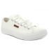 Tennis basses en toile Dockers by Gerly 40 TH 201 blanc, nouveauté chaussures pour femmes