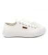 Tennis basses en toile Dockers by Gerly 40 TH 201 blanc, nouveauté chaussures pour femmes