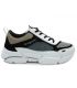 Basket Bugatti Shiggy blanc et noir, semelle compensée pour femmes