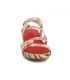 Nu pieds Laura Vita Beclindao 201 rouge, sandale confortable pour femmes