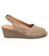 Kaola 191 taupe sandale type confort pour femmes, spécial pieds sensibles