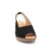 Sandales Kaola 191 cuir noir, compensé femmes spécial pieds sensibles