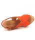 Kaola 425 Corail, sandale compensée confortable pour femmes