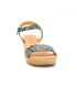 Nu-pieds cuir Kaola 710 aspect serpent, trotteur petit talon pour femmes