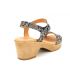 Nu-pieds cuir Kaola 710 aspect serpent, trotteur petit talon pour femmes