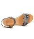 Nu-pieds cuir Kaola 710 aspect serpent, sandale petit talon pour femmes