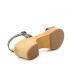 Nu-pieds cuir Kaola 710 aspect serpent, sandale petit talon pour femmes