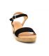Chaussures nu-pieds Kaola 710 cuir velours noir , trotteur petit talon pour femmes
