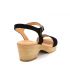 Chaussures nu-pieds Kaola 710 cuir velours noir , trotteur petit talon pour femmes