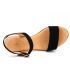 Nu-pieds Kaola 710 cuir velours noir , trotteur petit talon pour femmes
