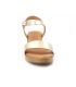 Sandale cuir Kaola platine ( doré ) petit talon confortable semelle mémoire de formes